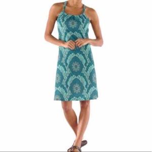 Prana Quinn teal floral athletic sundress